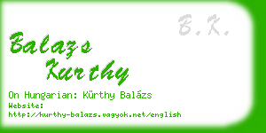 balazs kurthy business card